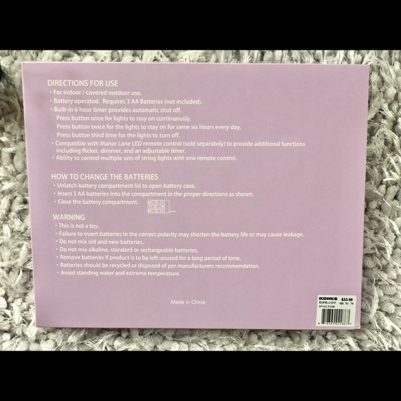 🆕New with tag LEAF STRING LIGHTS 30 lights 10ft - Picture 6 of 7